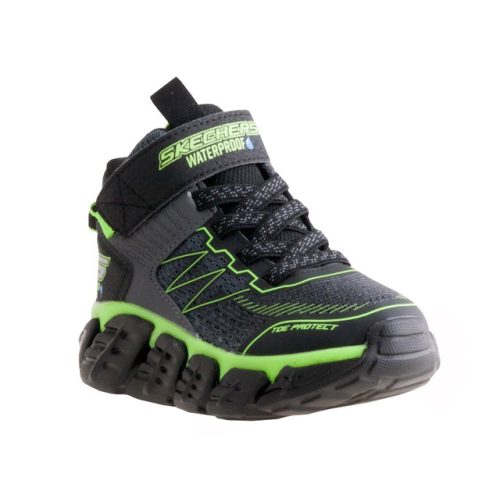 SKECHERS TECH-GRIP-HIGH-SURGE fekete/zöld tépős/gumifűzős VÍZÁLLÓ bakancs