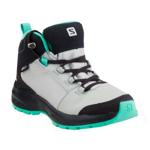 SALOMON SHOES OUTward CSWP J fekete/aqua/menta fűzős VÍZÁLLÓ bakancs