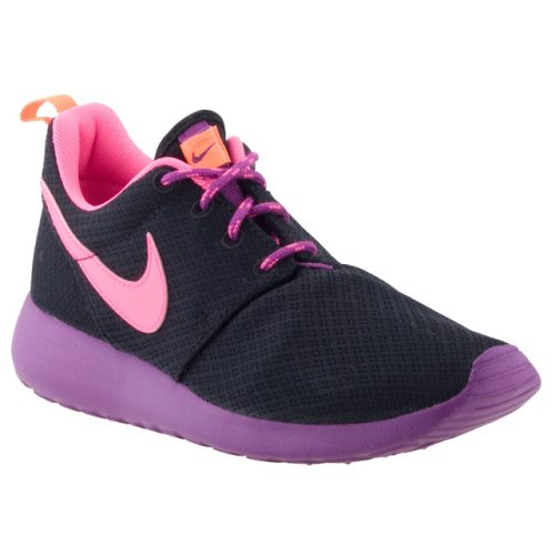 NIKE ROSHE ONE (GS) fekete/lila/rózsa fűzős sportcipő